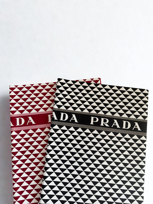 Prada Designer Floral Wrapping Paper - Black